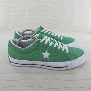 Converse Mens One Star Ox Green Suede White Sneakers Shoes 161240C Size 7.5